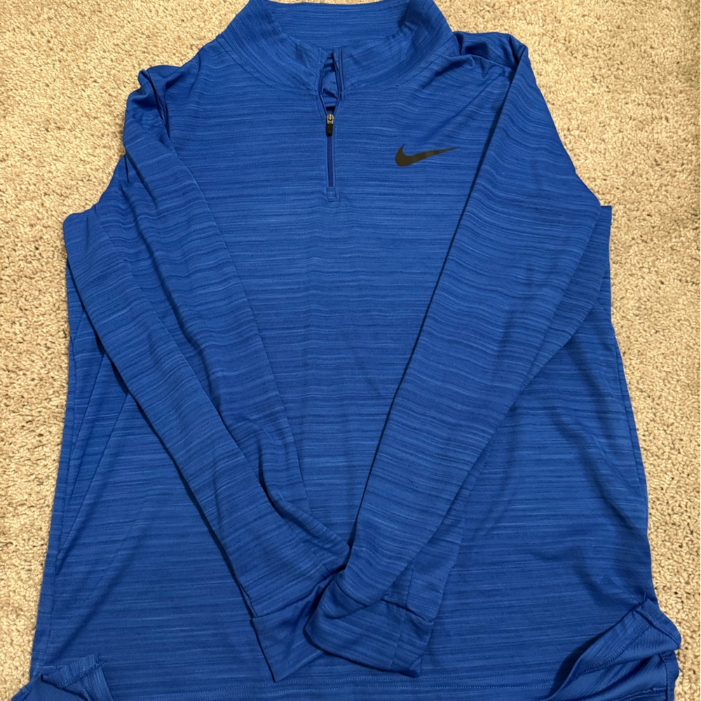 Blue Nike Long Sleeve Quarter Zip